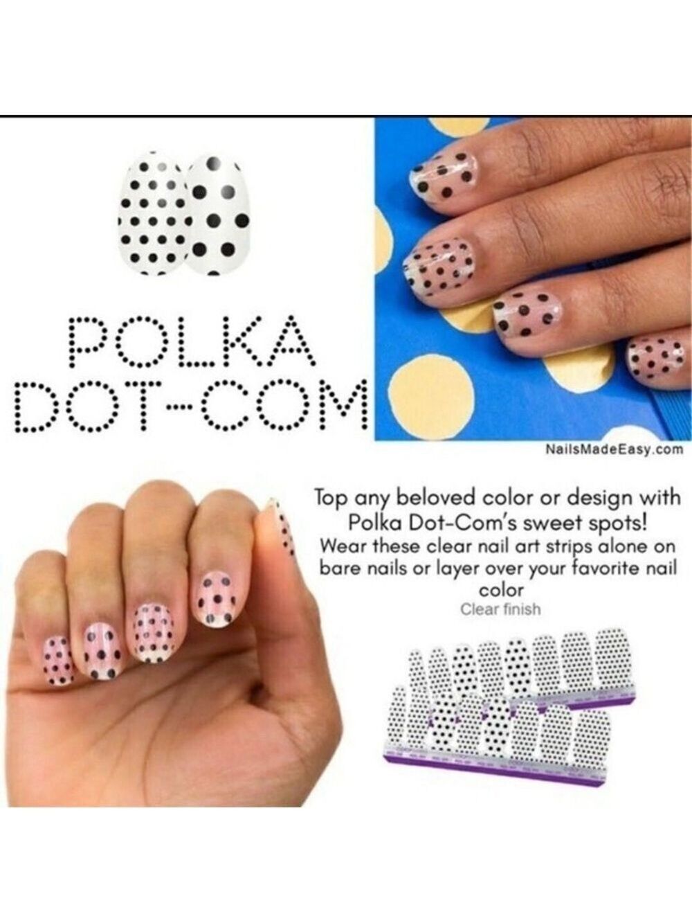 Polka Dot Com Color Street Nail Polish Strips. New in package
